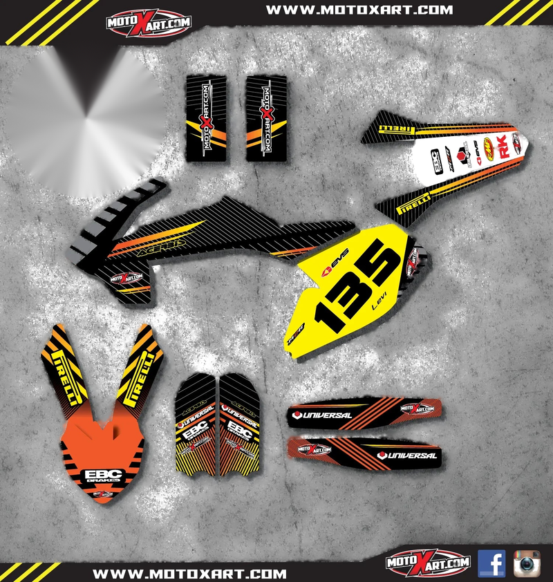 KTM 65 Custom Graphics Full Sticker Kit 2016-2023