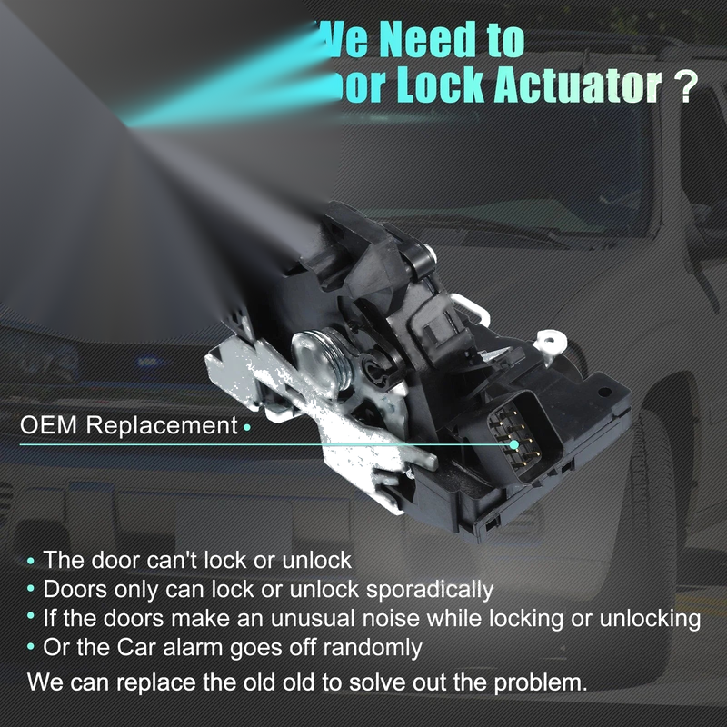 Ford Focus Front Left Power Door Lock Actuator Motor (2002-2007)
