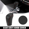 Nissan Faux Leather Carbon Fiber Black Gear Shift Knob Cover