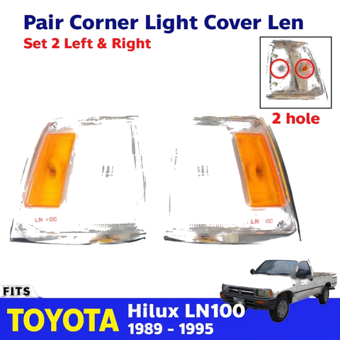 Corner Light Turn Indicator Lamp Pair Fits Toyota Hilux LN100 Pickup 1989-95 D05