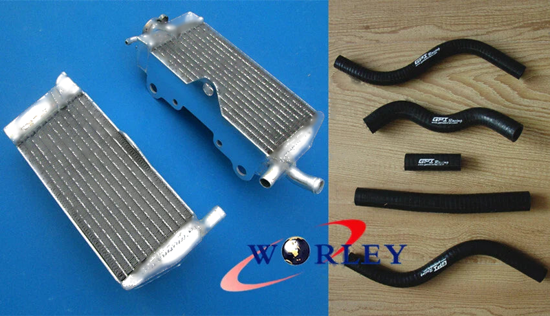 Honda CR125 CR 125 CR125R CR 125R Aluminum Radiator + Blue Hose (1989)