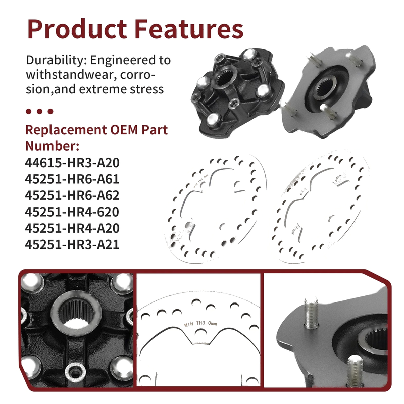 Honda Rubicon 500 / Foreman 500 Front L+R Wheel Hub & Brake Disc