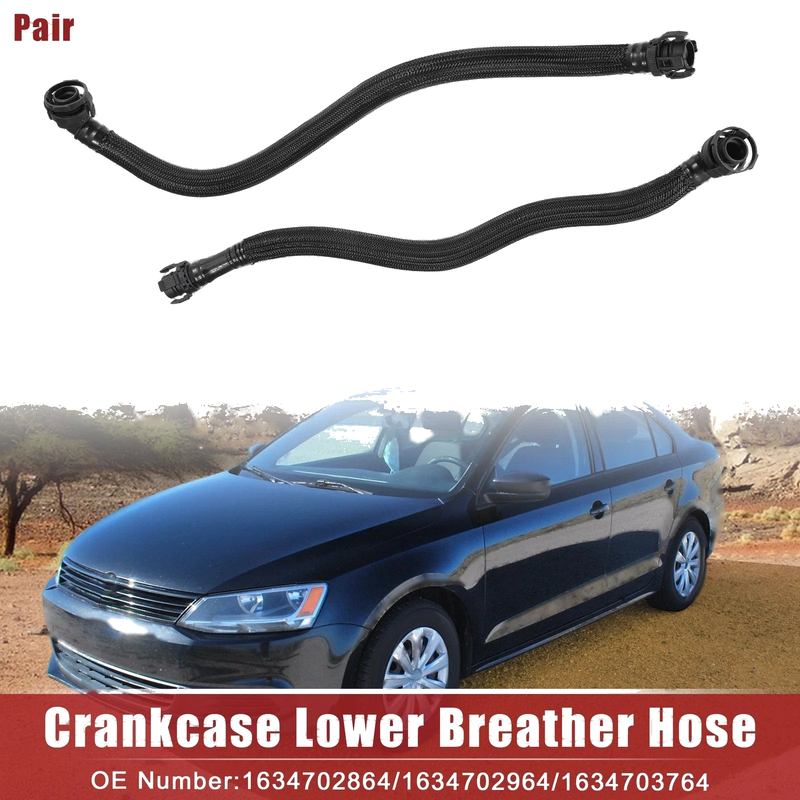 BMW X5 E70 xDrive 50i Pair Crankcase Lower Breather Hose (2010-2013)