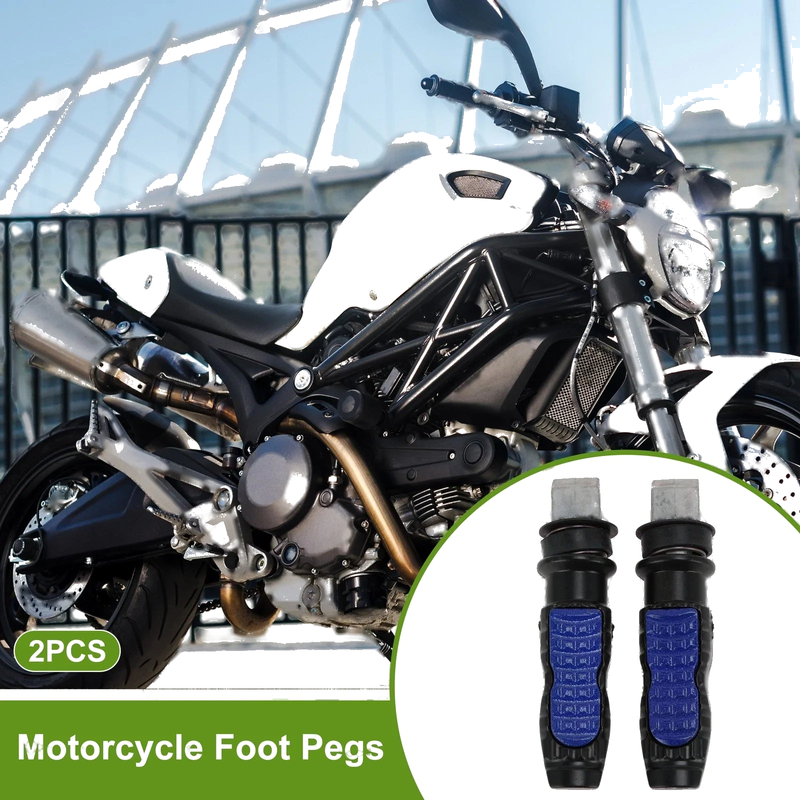 Motorcycle FootPegs 5" Rear Footrest Foot Pedal Blue 1 pair