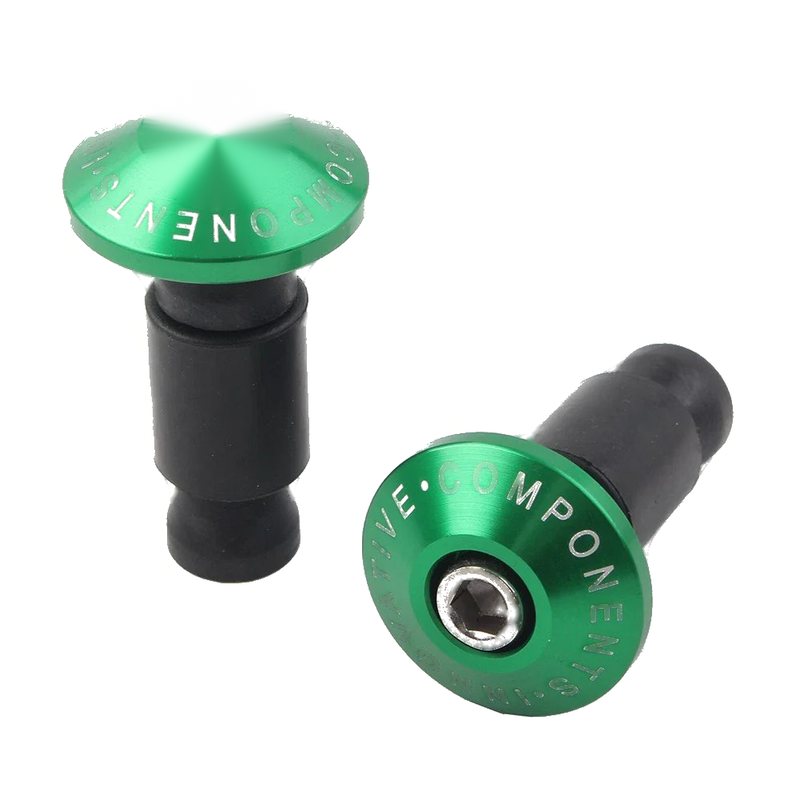 Dirt Bike Motor Green CNC 7/8" Handlebar End Weights Grips Cap Plugs