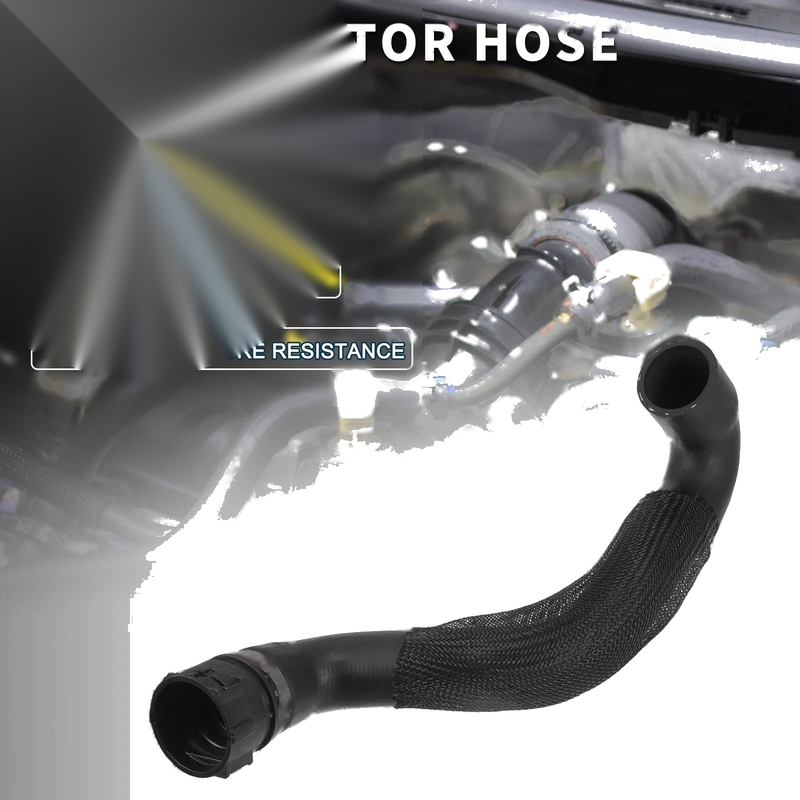 BMW 535i Engine Coolant Water Hose Black 1 Pc Radiator Hose