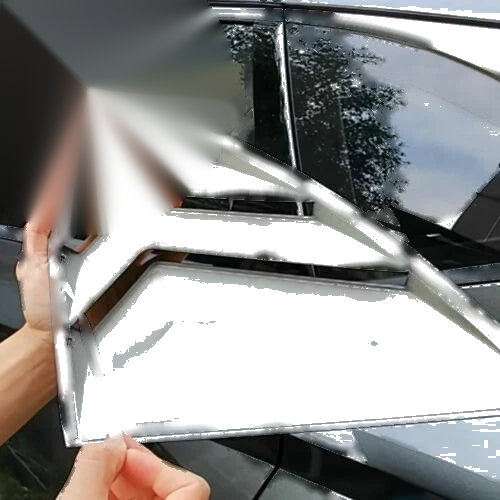 Hyundai Tucson Side Window Louver Shutter Cover Trim Black 2 x (2022–2022)