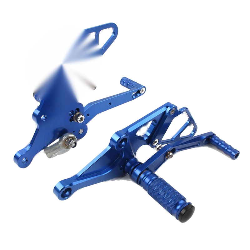 YAMAHA FZ-07 MT-07 (2013-2017) Blue Adjustable Footrests Pegs Rearset