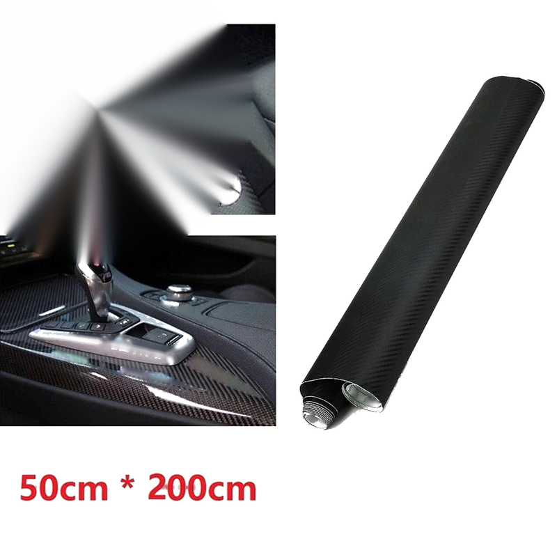 Car 200cm Car Vinyl Wrap 3D-Matt Black Carbon Fiber