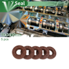 Oil Seal FKM Rubber 16x35x7mm Brown 5 Pcs
