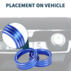 Honda Civic 10th Gen 2016-2020 Blue 2x AC Climate Heater Switch Knob Cover