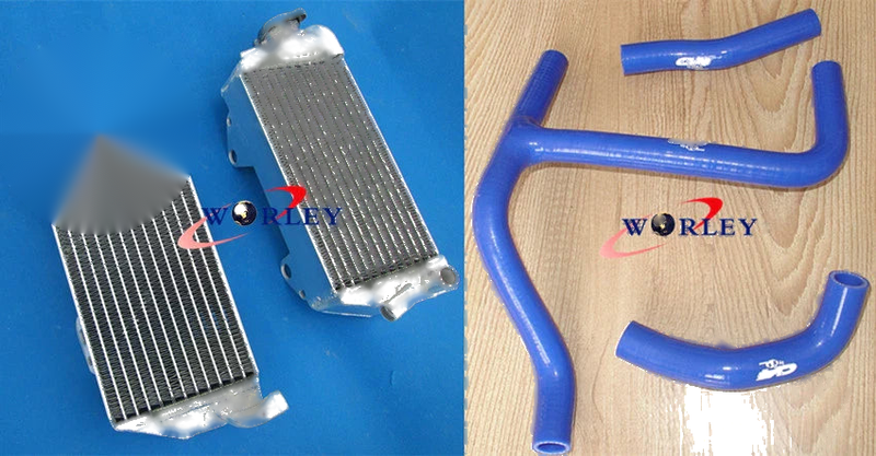 Suzuki RMZ250 2010-2012 Aluminum Radiator + Blue Hose (2010-2012)