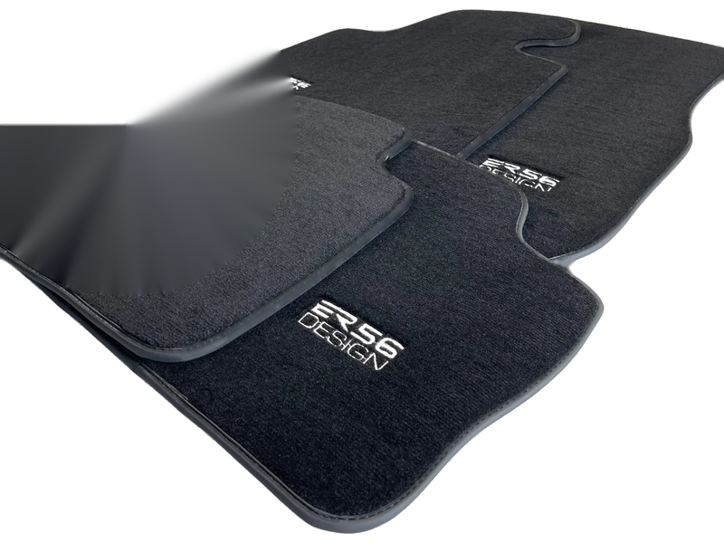 BMW 5 Series G30 G31 Black ER56 Design with Emblem Floor Mats (2017-2023)