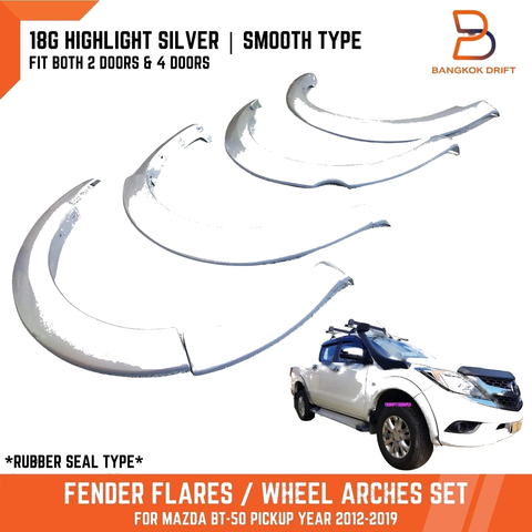 Mazda BT-50 18G Silver Fender Flares Wheel Arch (2012-2019)