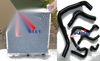 Honda Civic EG EK B16 B18 CRX Del Sol Aluminum Radiator + Black Hose (1992-2001)