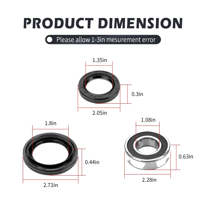 Yamaha Big Bear 250 / 400 YFM250 / YFM400 New Rear Brake Bearing & Dust Seal Kit