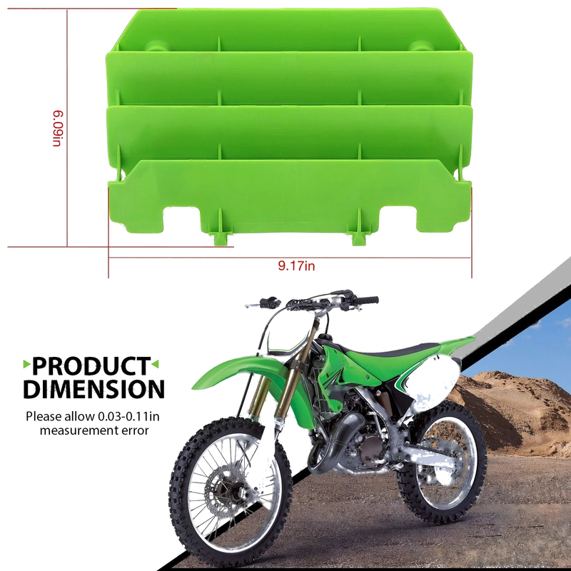 Kawasaki KX125 / KX250 2pcs Green Radiator Guards (14037-1310/14037-1179)