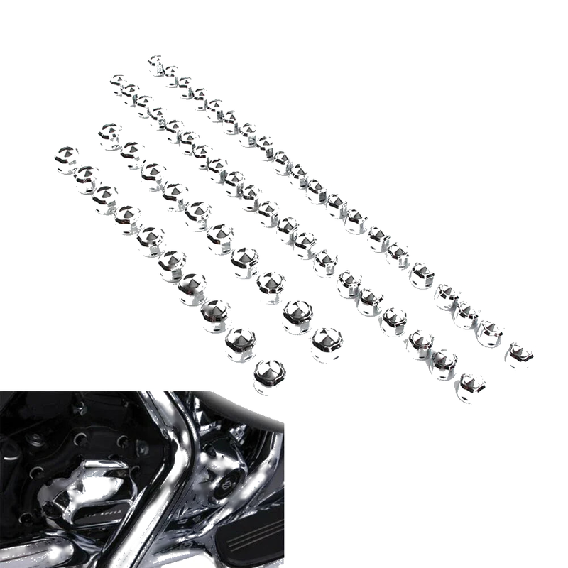 Harley Touring Road Street King Glide Softail Chrome Engine Bolt Caps Cover (2009-2023)