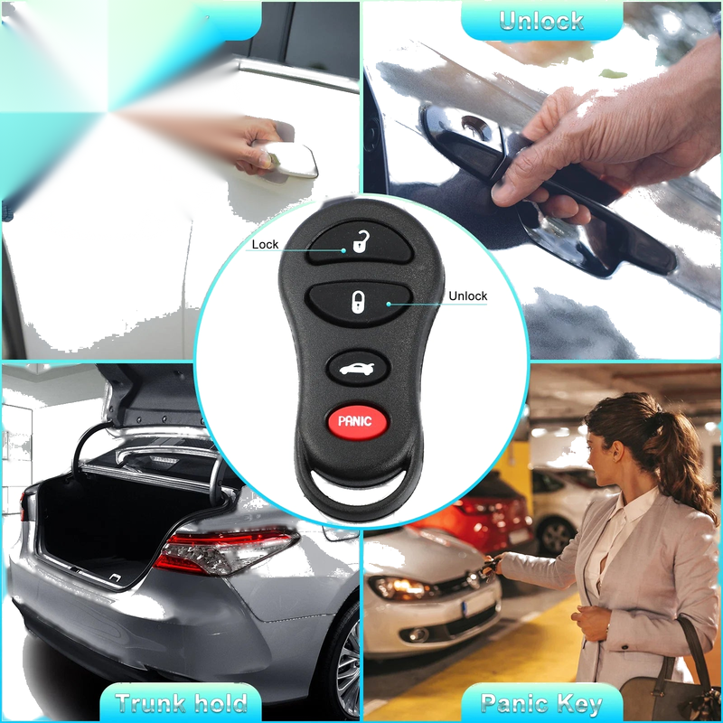 Jeep & Dodge Keyless Entry Remote Key Shell Cover (2007-2023)