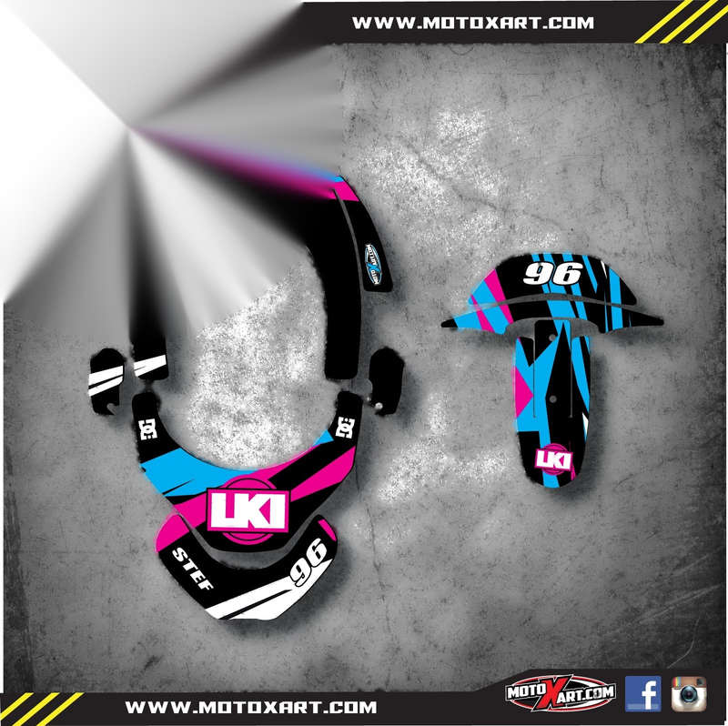 Leatt Brace Club Sport 2 Custom Rider ID Kit - Decals/Stickers (Duke Style)