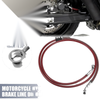 55.12" 10mm Motorcycle Hydraulic Brake Line Stainless Steel Red