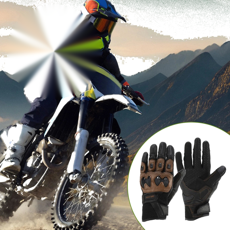 Gloves XXL Motorcycle Gloves Goatskin Brown 1 Pair