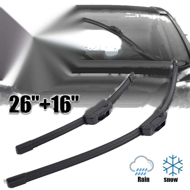 26" & 16" Universal Auto Car Front Windscreen Wiper Blades (Fits Most Models)