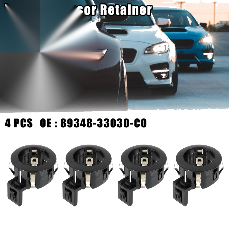 Toyota 4 x Black Rear Bumper Parking Sensor Retainer