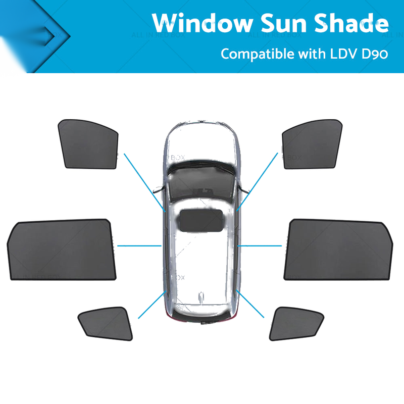 LDV D90 2017-2023 Rear Car Window Magnetic Sun Shade Mesh Suitable