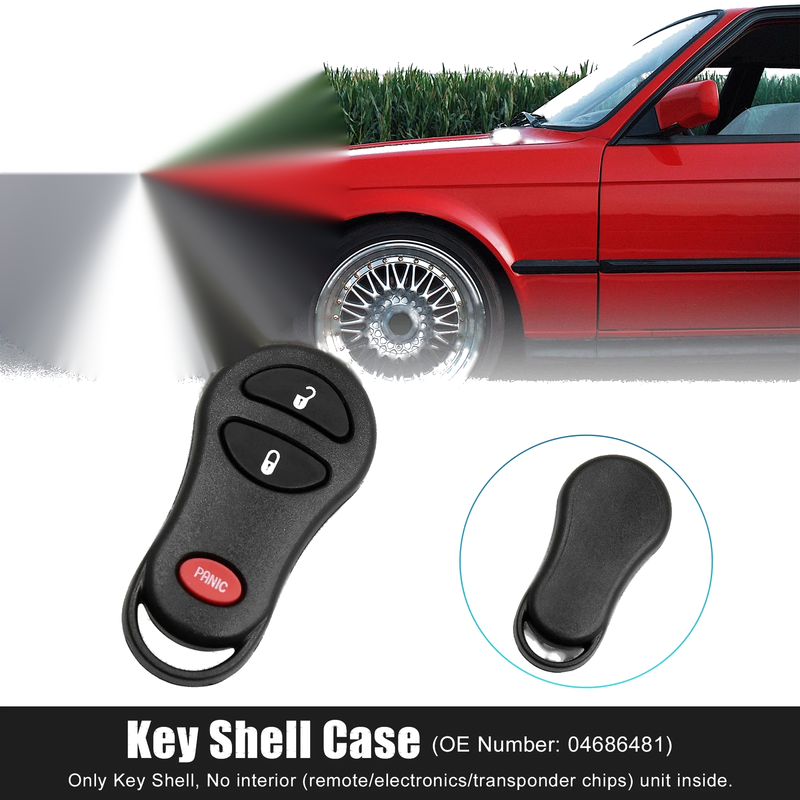 Dodge 3-Button Key Fob Shell Case (2001 - 2005)