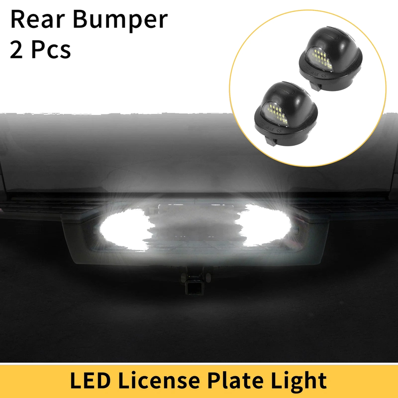 Ford F-150 F-250 F-350 License Plate Lights White Red (1990-2001)