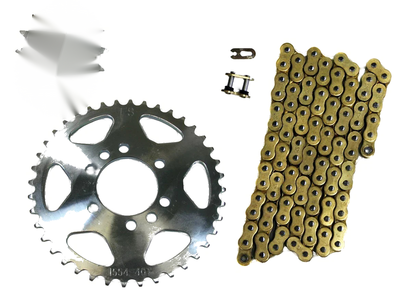 Suzuki LT-Z400 Gold 520x98 Drive Chain & 14/41 Sprockets (2003–2008)