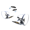 Classic Car Model Chrome Torpedo Bullet Wing Door Mirrors x2
