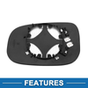 Volvo C30 C70 S40 S60 V50 V70 Heated Right Side Mirror Glass (2001-2016)