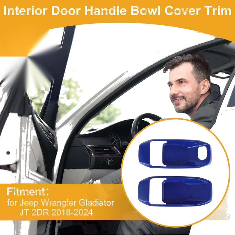 Jeep Wrangler Gladiator JT Interior Door Handle Bowl Cover Trim (2018-2024)