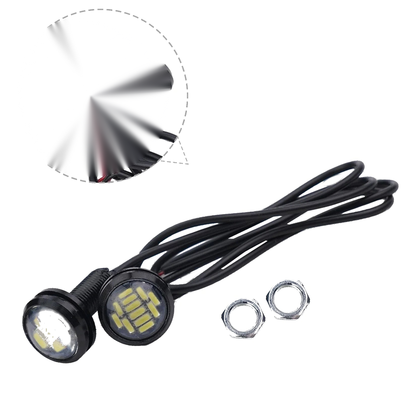 2pcs / Car LED White Reverse Backup Lamps Auto Daytime Running Light 12V