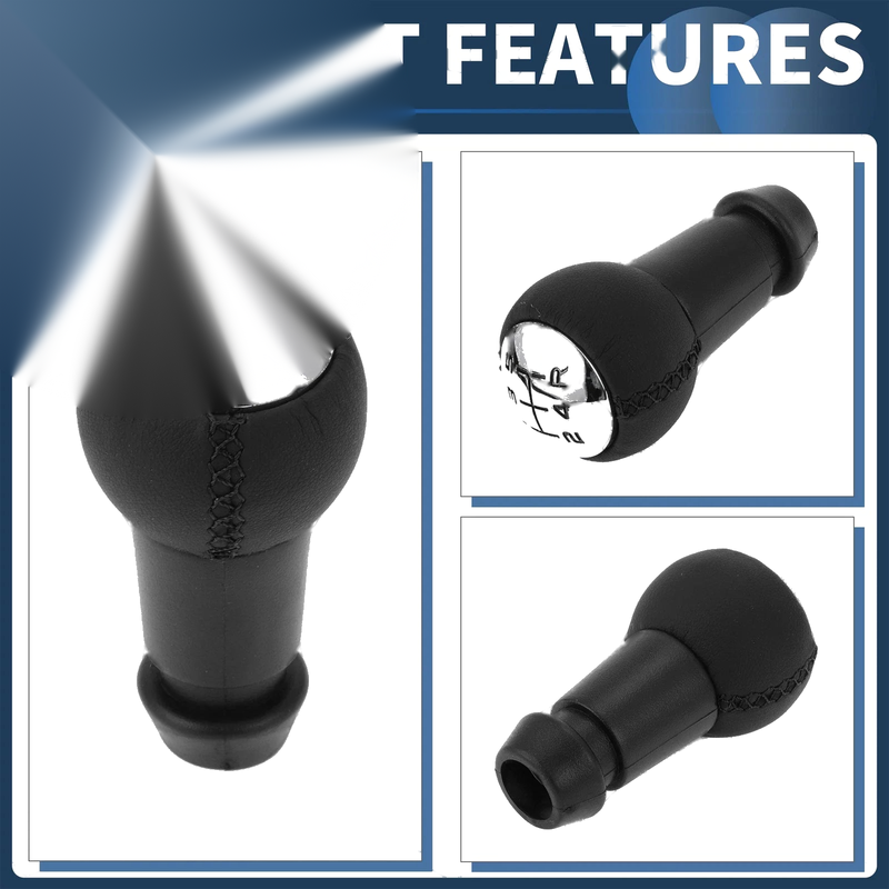 Citroen C3 (2002-2011) Plastic Faux Leather 5 Speed Gear Shift Knob