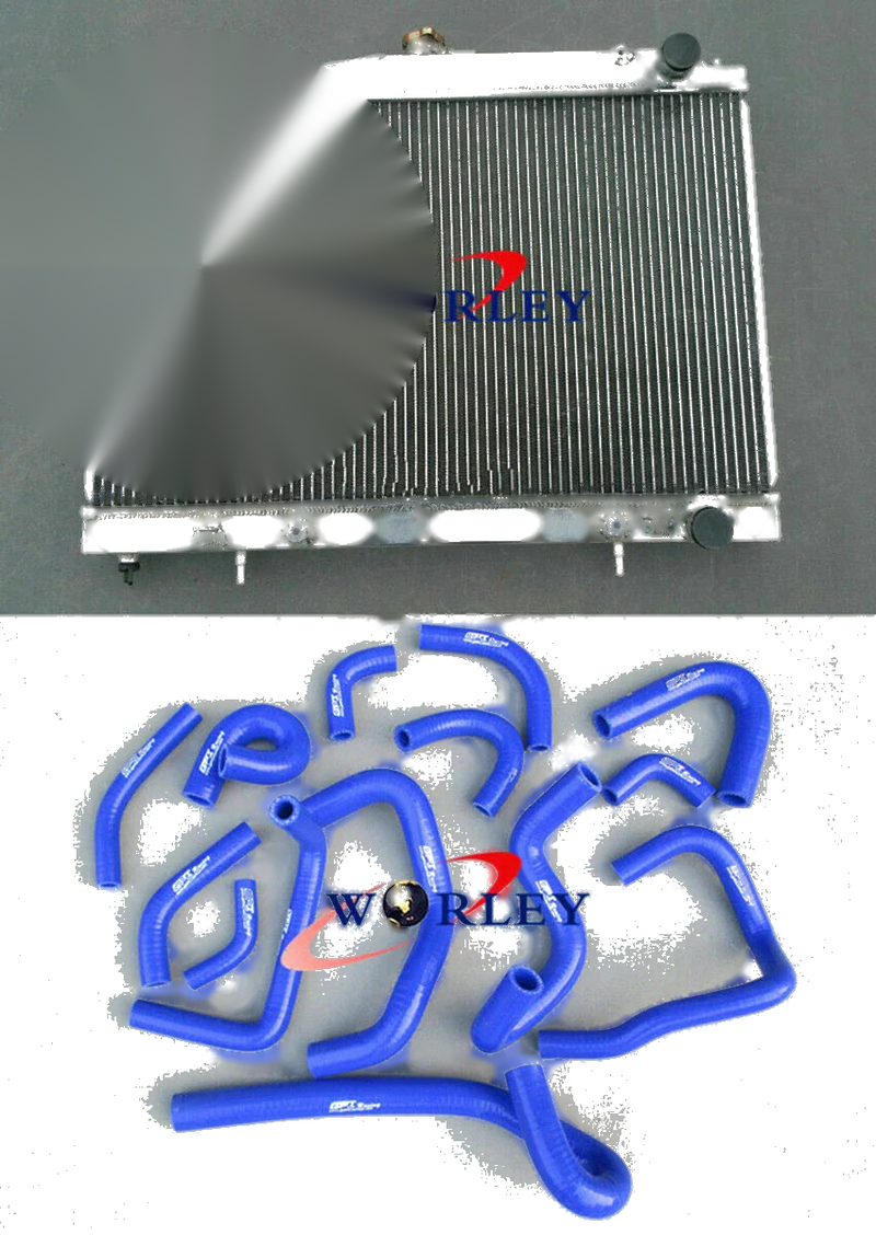 Nissan R33 R34 GT GTT GTR Aluminum Radiator & Silicone Hoses (1999-2000)