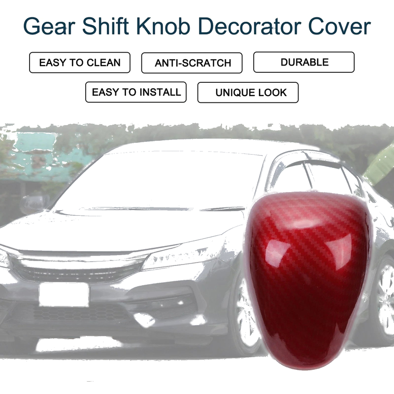 Honda Accord Carbon Fiber Red Gear Shift Knob Cover (2013-2017)