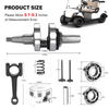 YAMAHA Golf Cart G14A Crankshaft Connecting Rod & Piston Valve (1995–1996)
