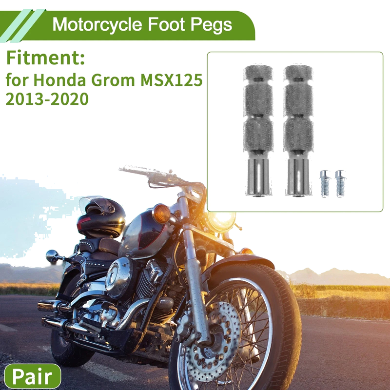 Honda Grom MSX125 Front Pedal Aluminum Alloy 2 x Foot Pegs (2013–2020)