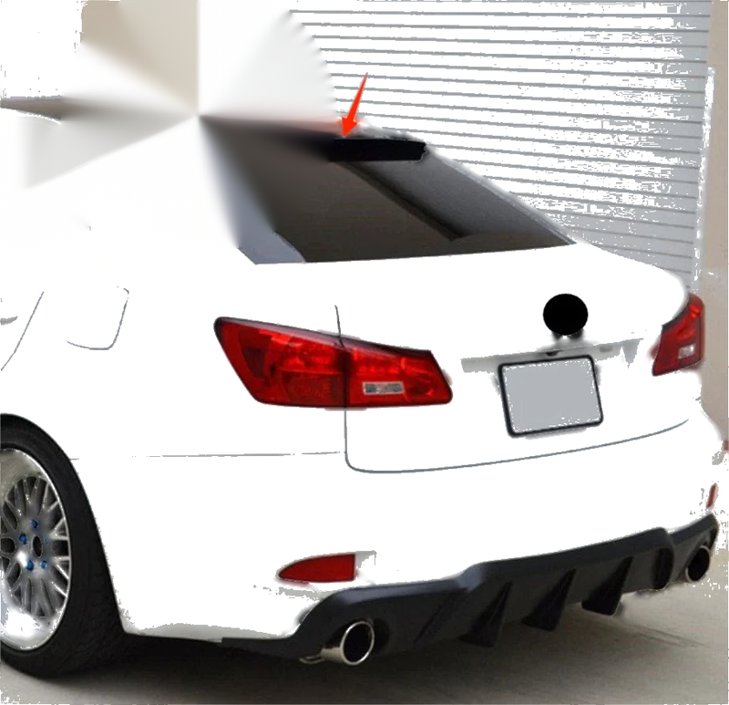 Lexus IS 250 / 350 / F Sedan Glossy Black Rear Roof Spoiler Wing (2006-2013)