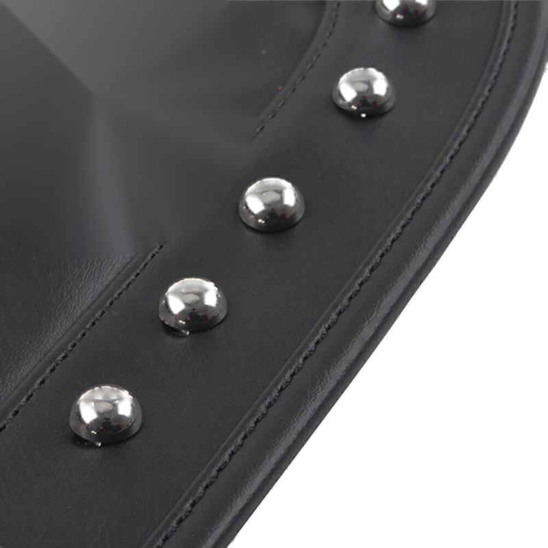 Harley Heritage Softail Black PU Leather Rear Fender Bib Solo Seat (06-17)