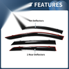 Hyundai Elantra 2021 Side Window Vent Visors Black Set Window Deflectors