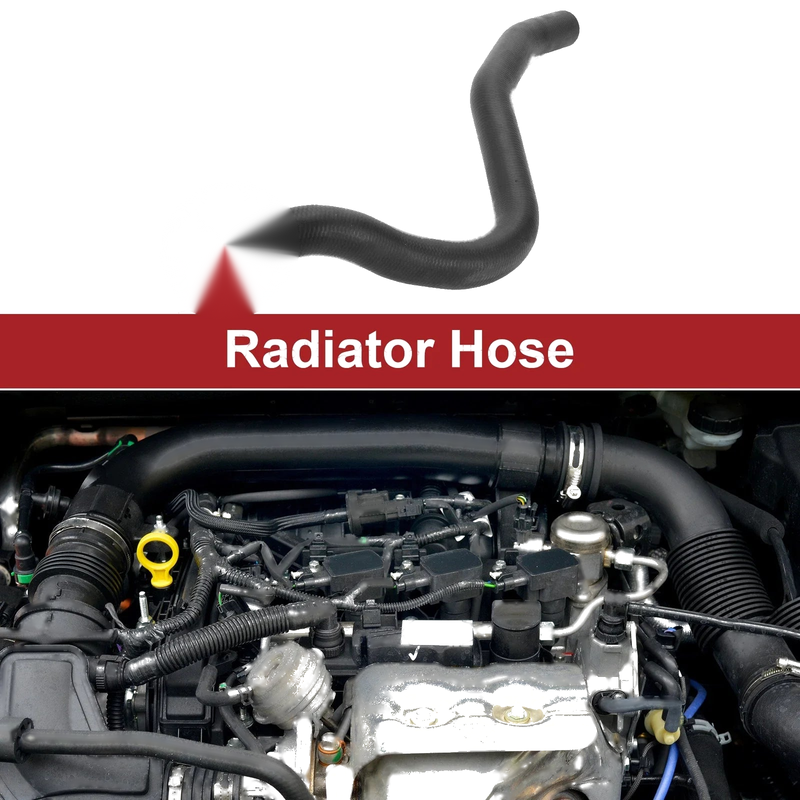 Honda Accord 2013-2017 - Rubber Black Radiator Hose (2013-2017)
