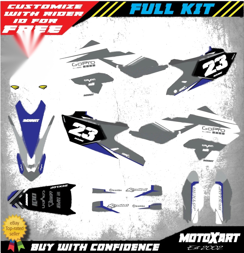 Yamaha YZF 250 (2014-2018) SHADES STYLE Stickers Custom Graphics Kit