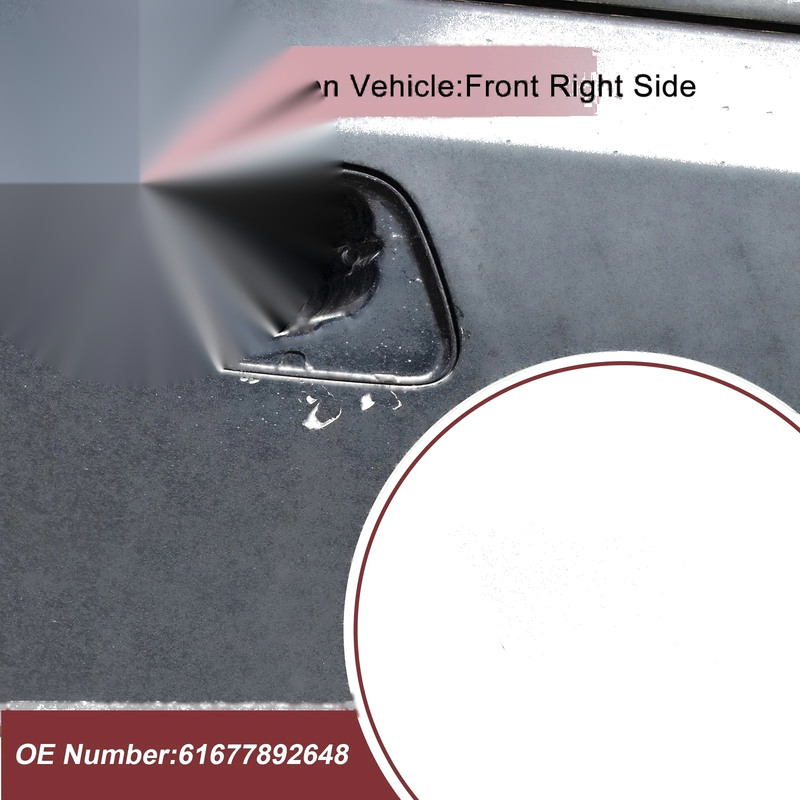 BMW 328i Silver Tone Bumper Headlight Washer Nozzle Cover Cap