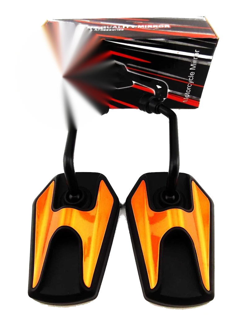Yamaha X-Max 125 Black Orange Hex Soko Mirrors (2006-2015)