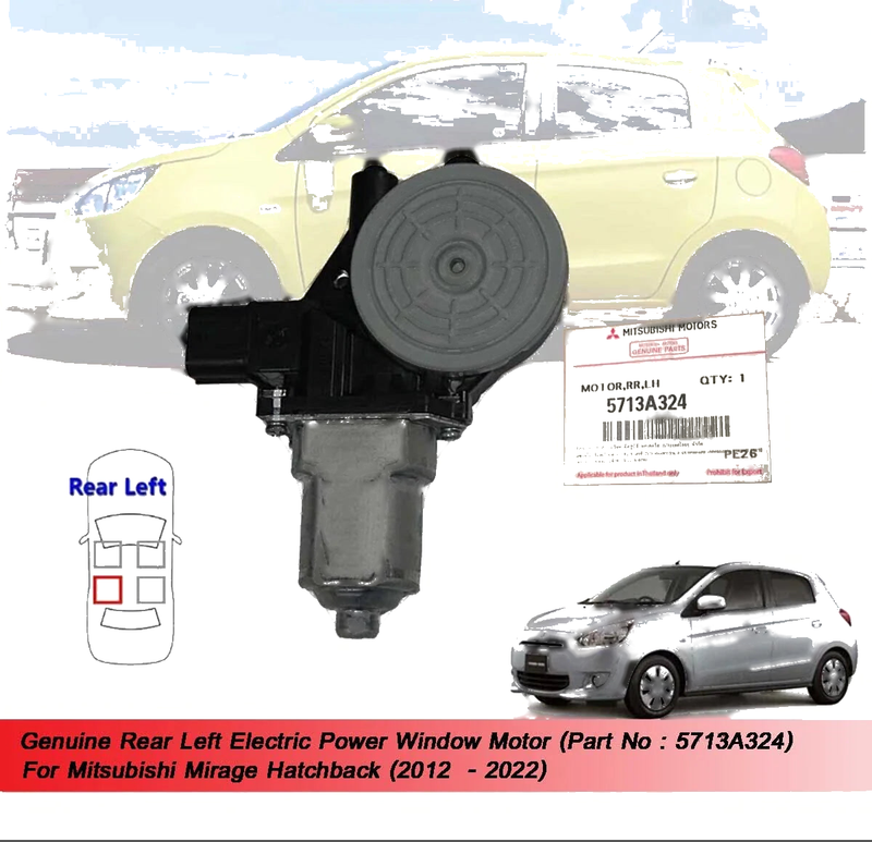 Mitsubishi Mirage 5 Dr Electric Power Window Motor (2012-2022)