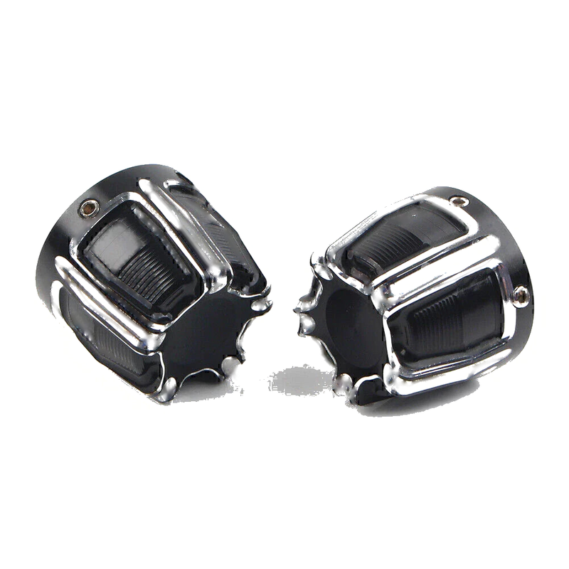 Harley Softail Touring Street Glide Aluminum Front Cut Axle Nut Cap Covers